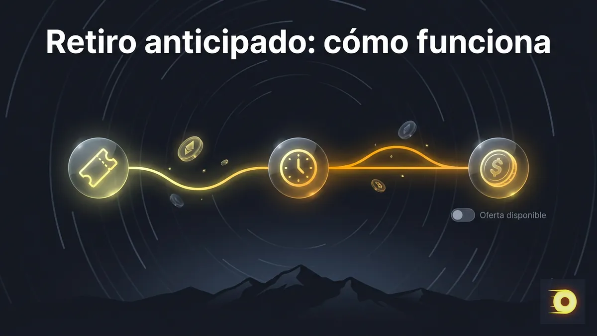 Línea de tiempo del retiro anticipado discrecional en apuestas deportivas de Rollbit, estilo cripto oscuro