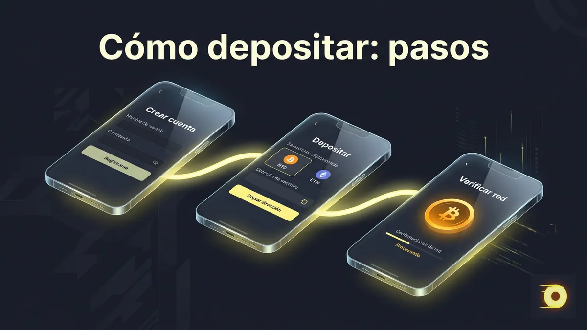 Pasos para depositar criptomonedas en Rollbit Chile desde el celular
