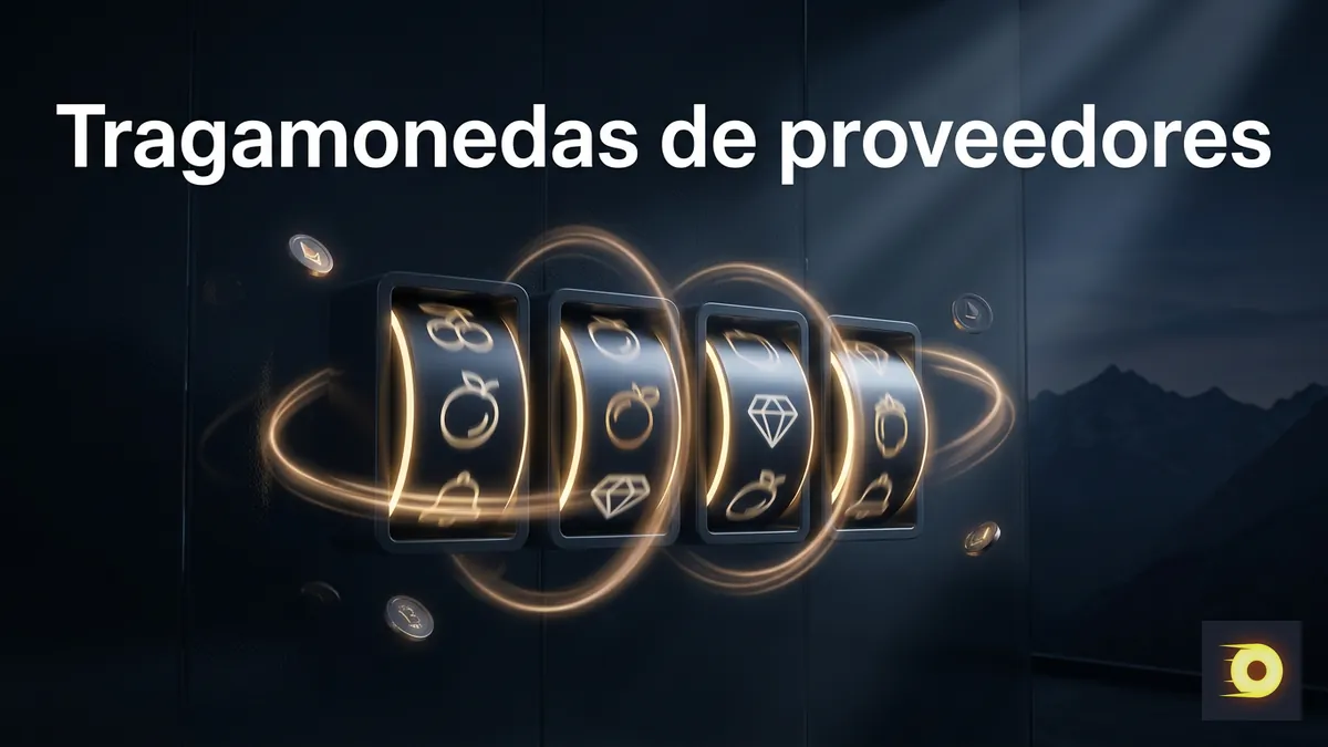 Comparación de tragamonedas de proveedores externos en el catálogo de Rollbit con luces ámbar